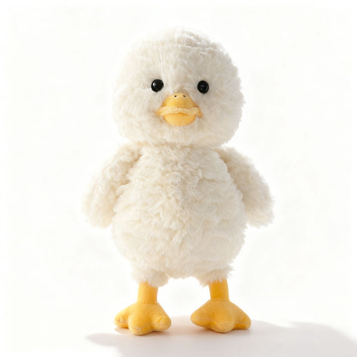 Plush Sitting Chick Soft Toy with Ultra-Soft Faux Fur and Bean-Fill Feet Kalsten
