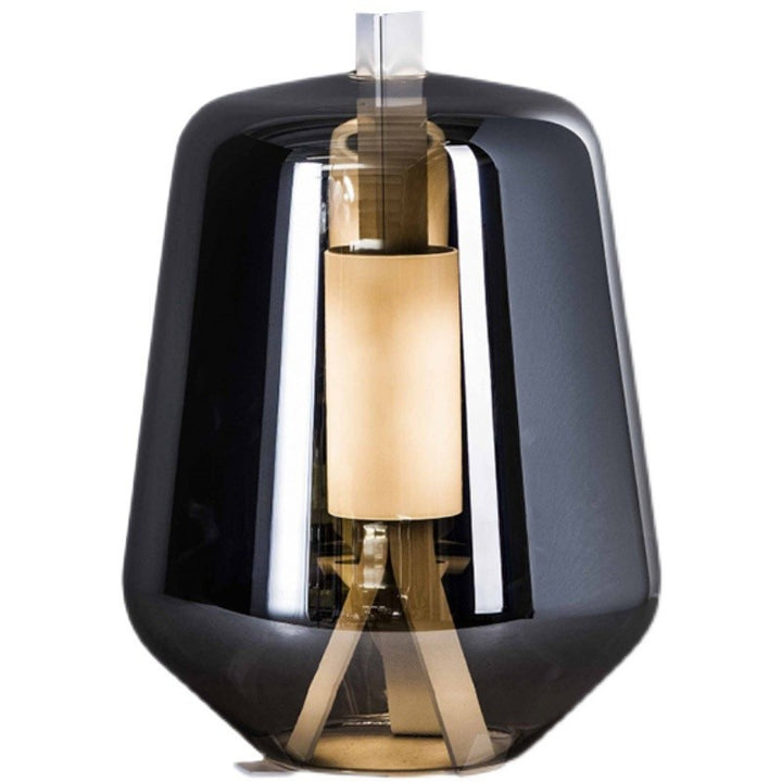 Modern Table Lamp with Transparent Glass Shade