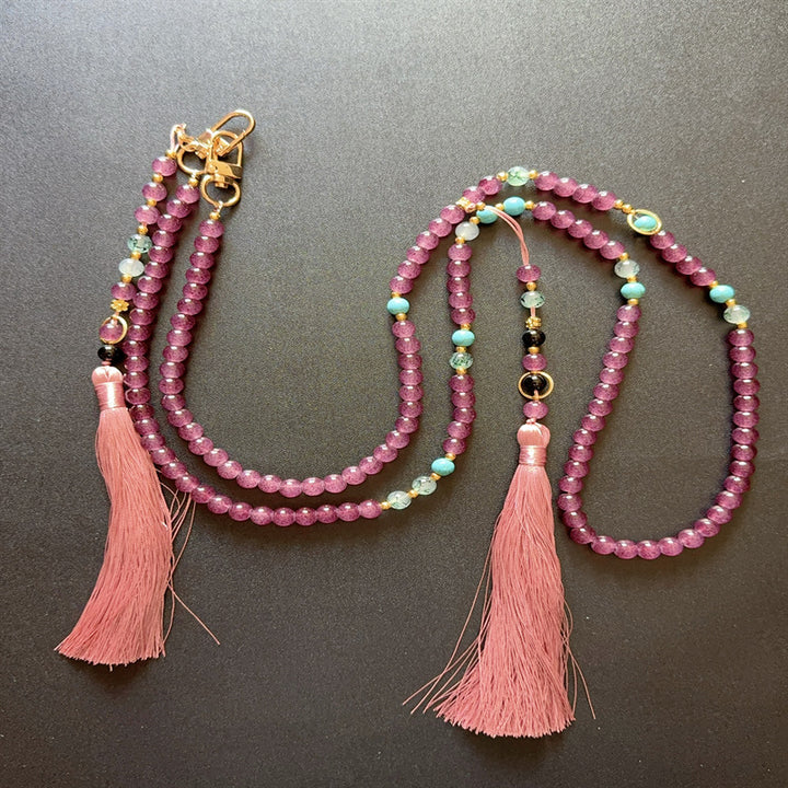 Beaded Eyewear Chain with Tassels Kalsten