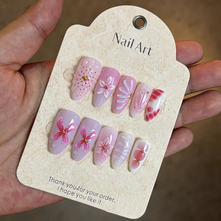 Artistic Floral Press-On Nail Collection Kalsten