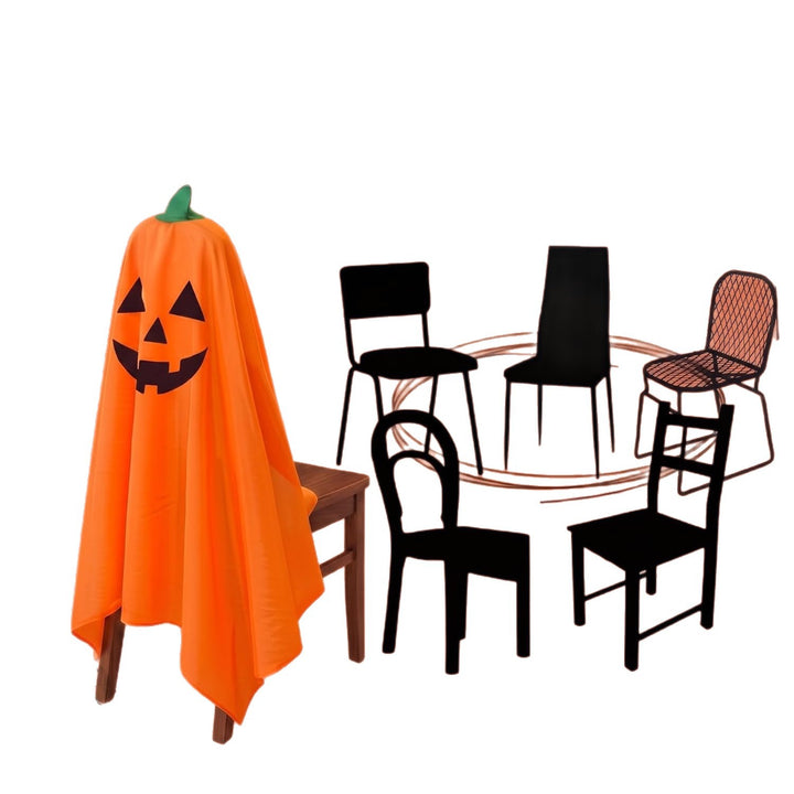 Halloween chair covers in ghost design for dining room and party