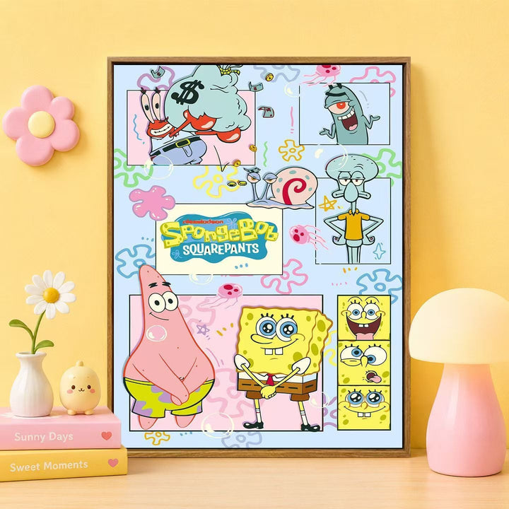Cartoon Character Themed Wall Art Print Kalsten