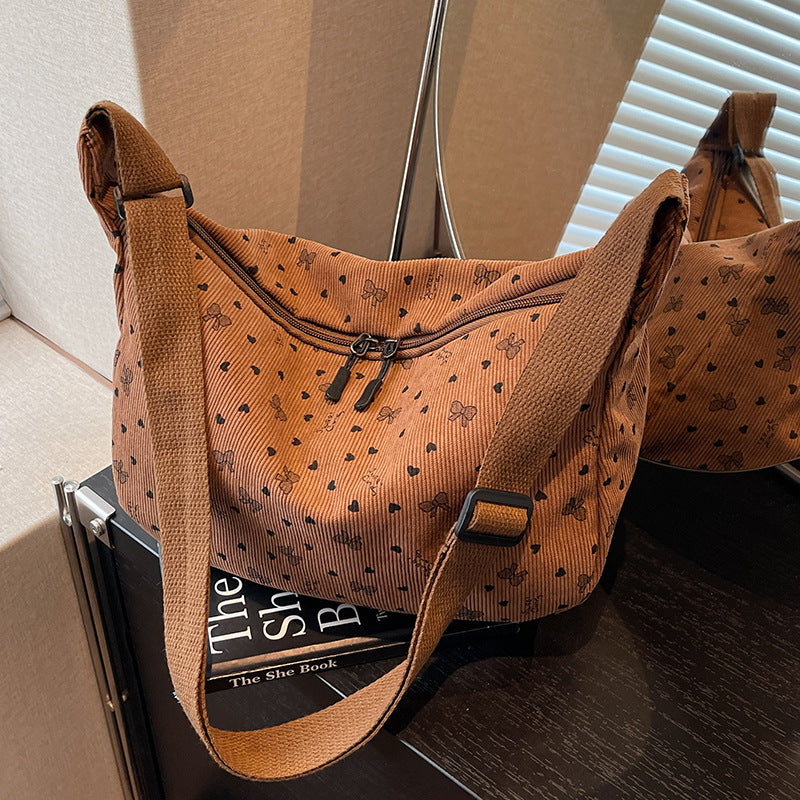 Casual Floral Print Hobo Bag