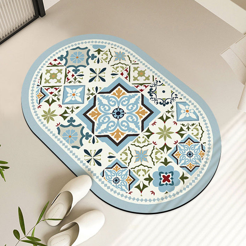 Artistic Floral Accent Mat