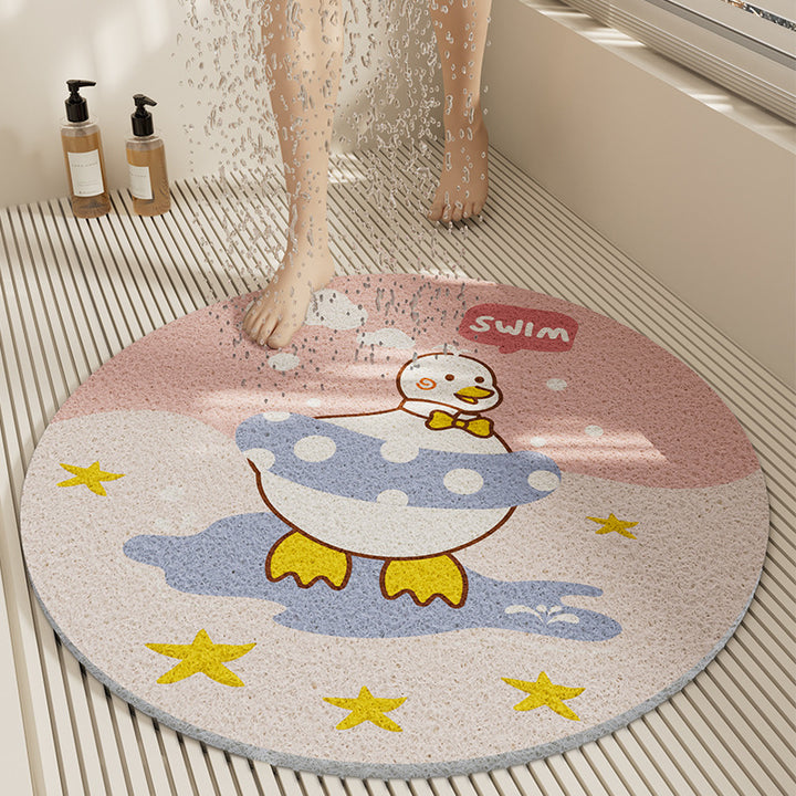 Floral Design Bath Mat Kalsten