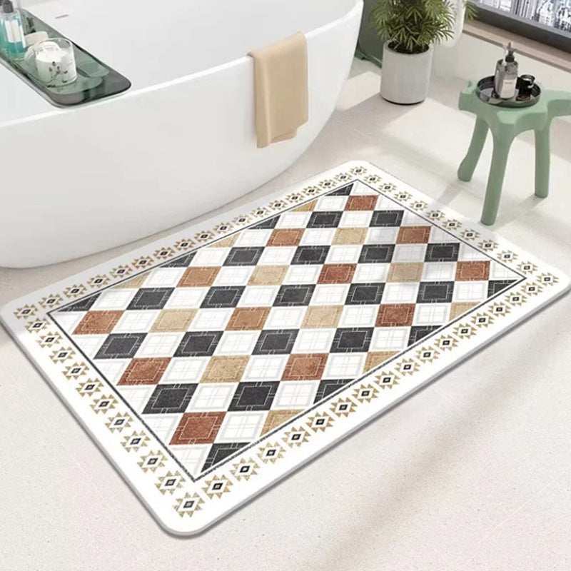 Geometric Patterned Bath Mat Kalsten