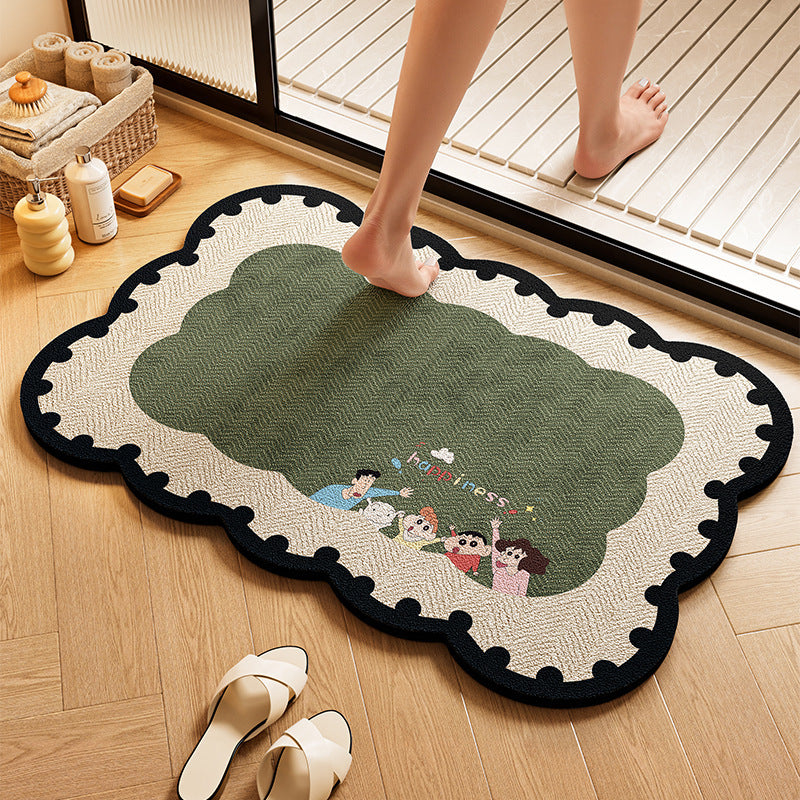 Playful Dog-Themed Bath Rug Kalsten