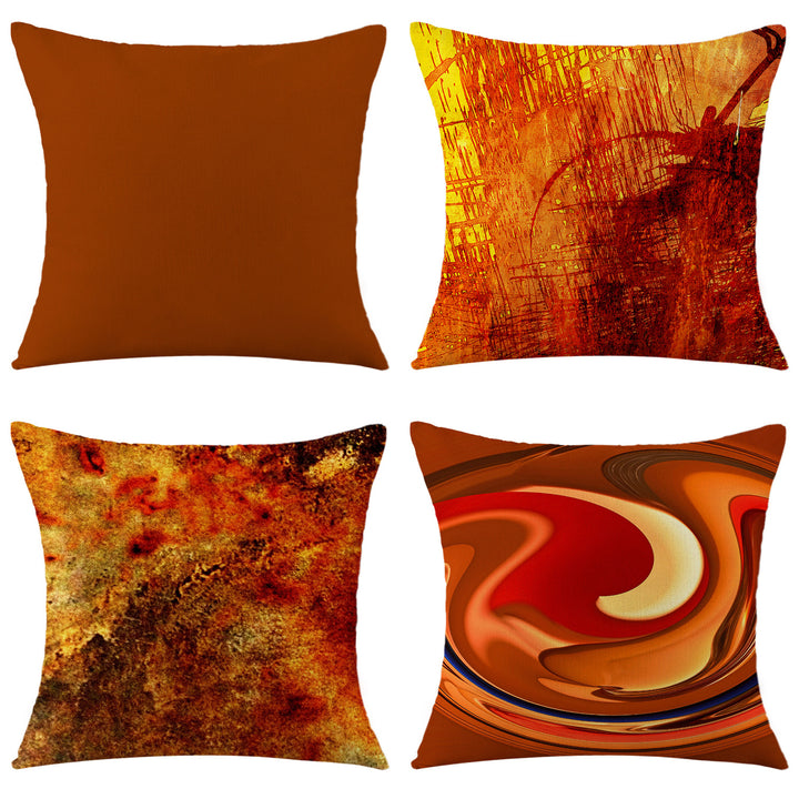 Women's cushion cover with textured fabric and warm earth tones Kalsten
