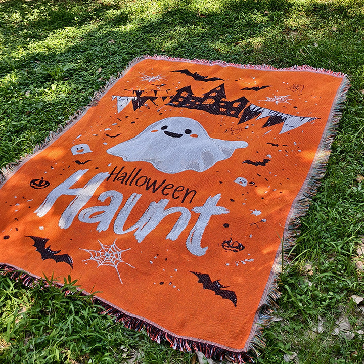 Halloween-Themed Tapestry Blanket