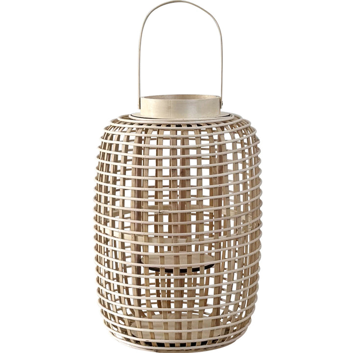 Rustic lantern made of woven material Kalsten