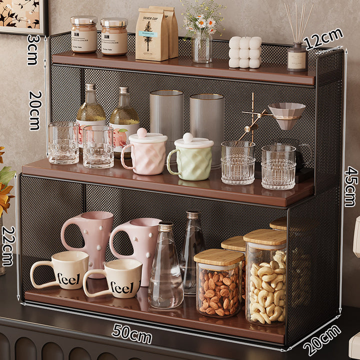 Three-Tiered Metal Kitchen Storage Rack Kalsten