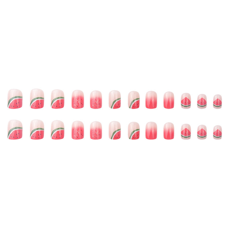 Creative Watermelon-Themed Press-On Nails Kalsten