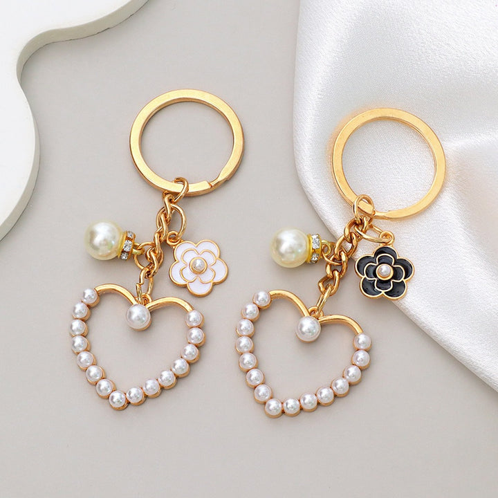 Keychain with heart and flower motif Kalsten