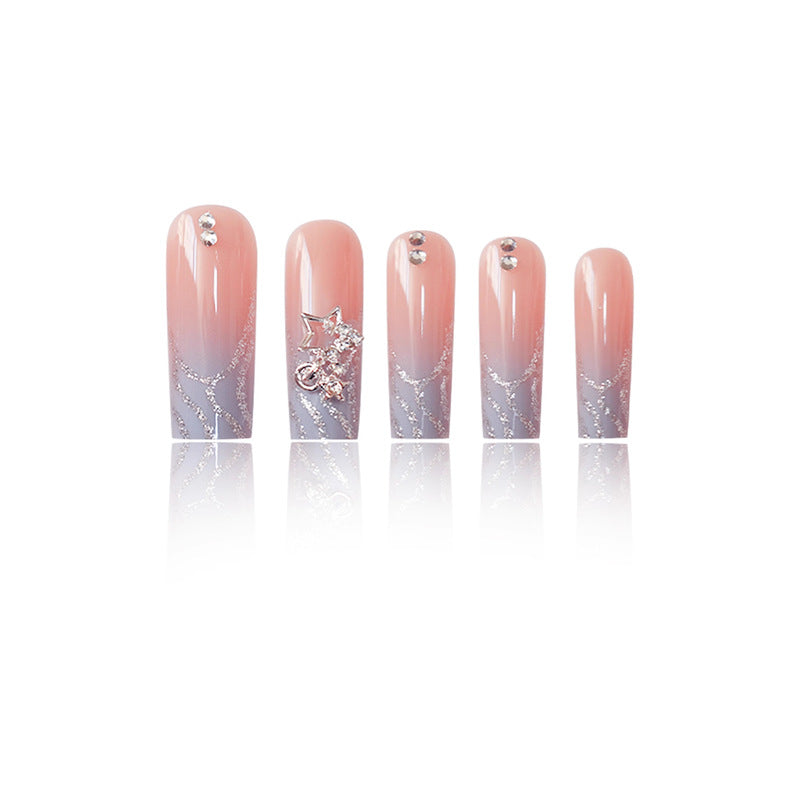 Glamorous 3D Star Pattern Press-On Nails Kalsten