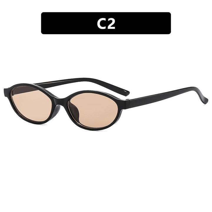 Women oval-shaped sunglasses with transparent frame and UV protection Kalsten