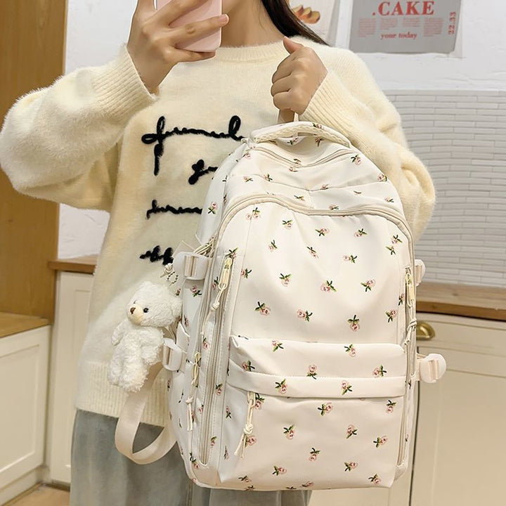 Flower-embellished Backpack Kalsten