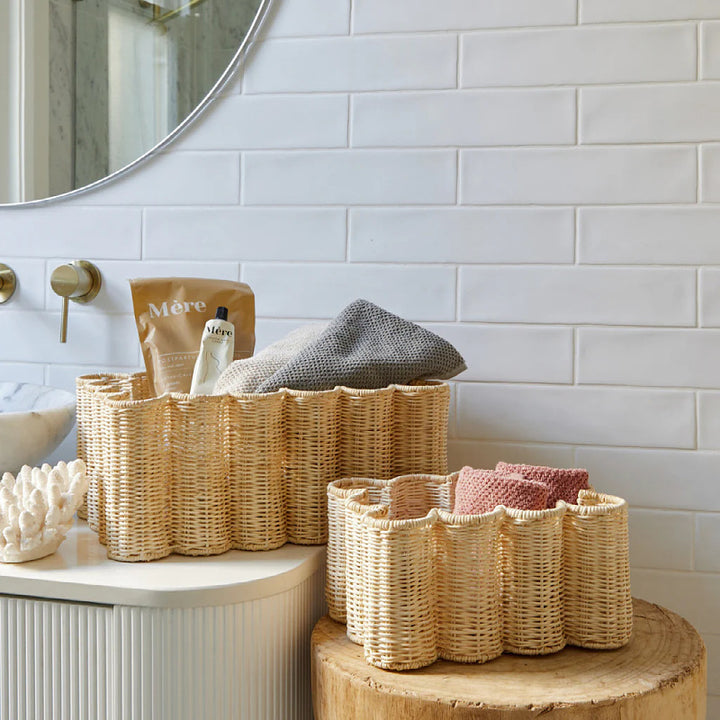 Playful storage basket in flower design Kalsten