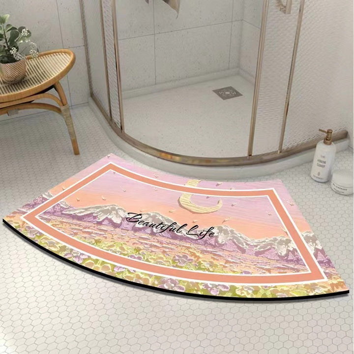 Artistic Curved Bath Mat Kalsten