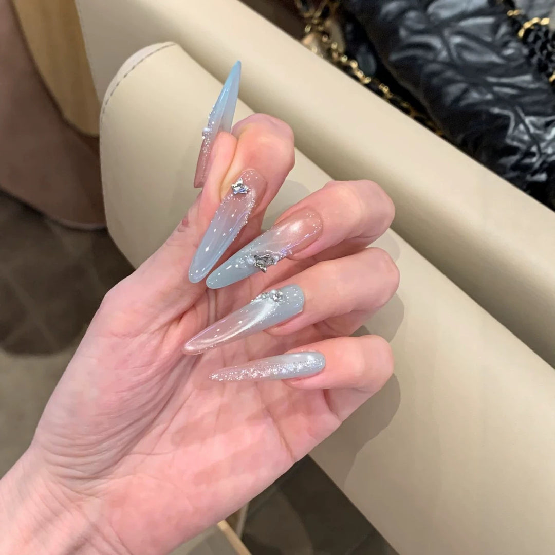Artistic Ombre Stiletto Nail Extensions