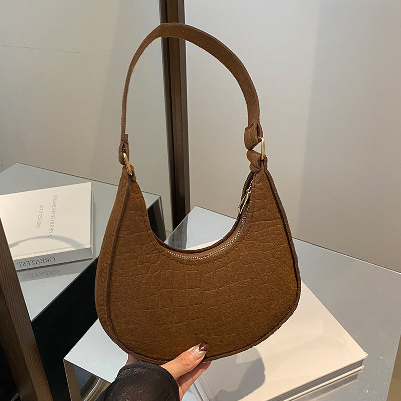 Fashionable Crocodile Embossed Hobo Bag