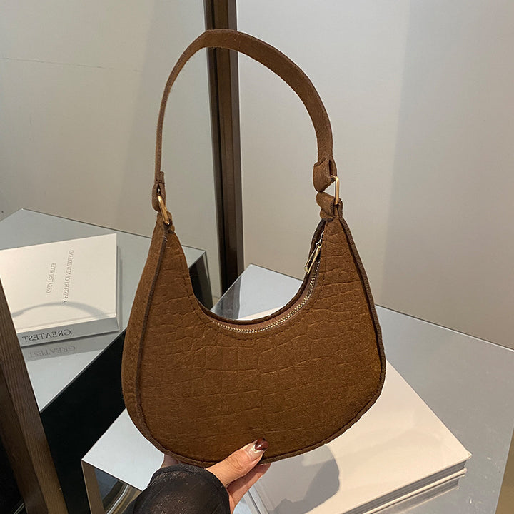 Fashionable Crocodile Embossed Hobo Bag