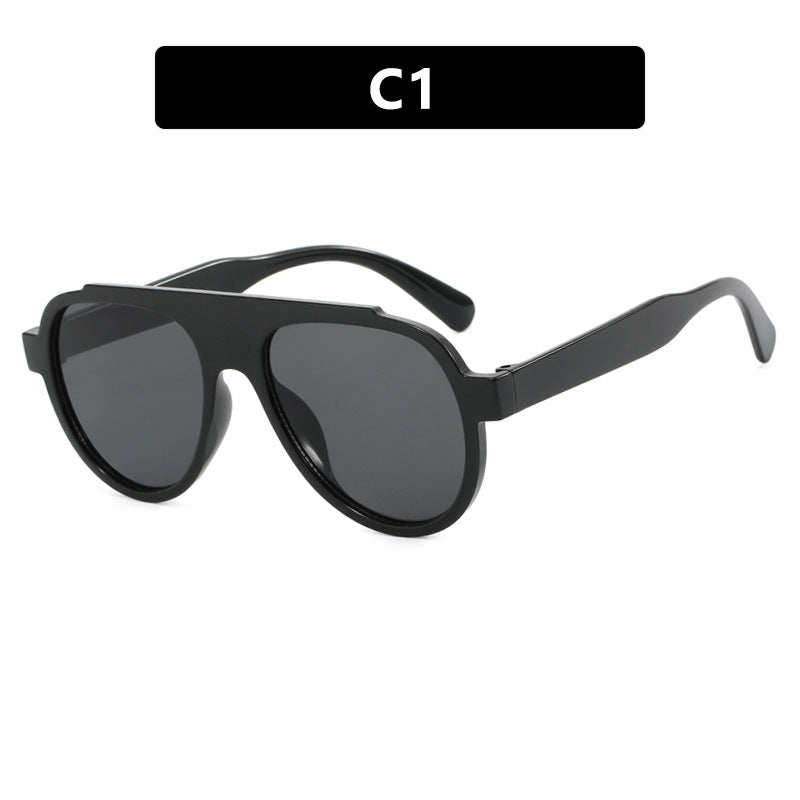 Women Vintage-Style Sunglasses with Elegant Plastic Frame in Leopard Pattern Kalsten