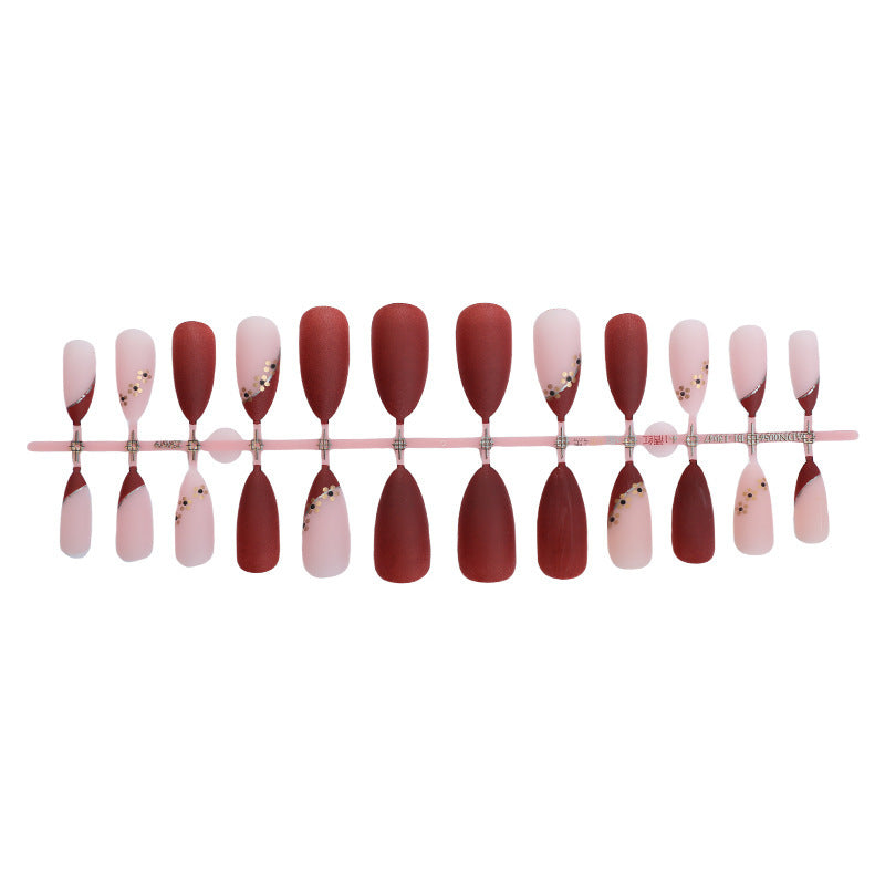 Elegant Press-On Nail Art Set with Glamorous Detail Kalsten