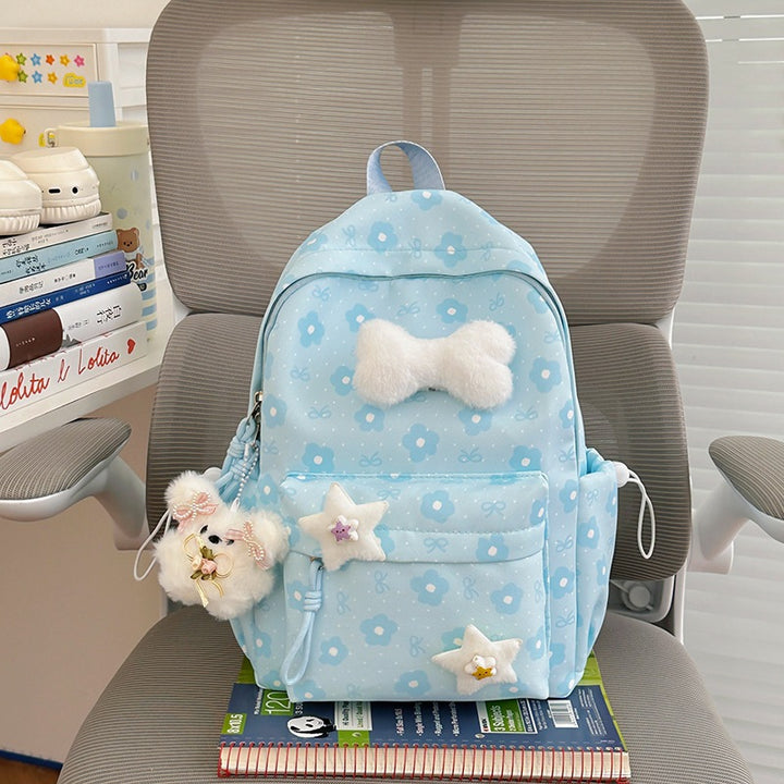 Floral-Embellished Patterned Backpack Kalsten