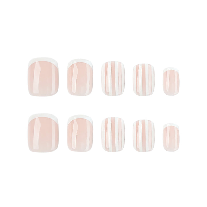 Artificial nail art with stripe pattern Kalsten