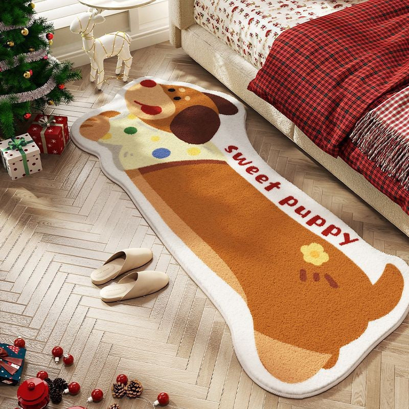 Cute Puppy-Themed Floor Mat