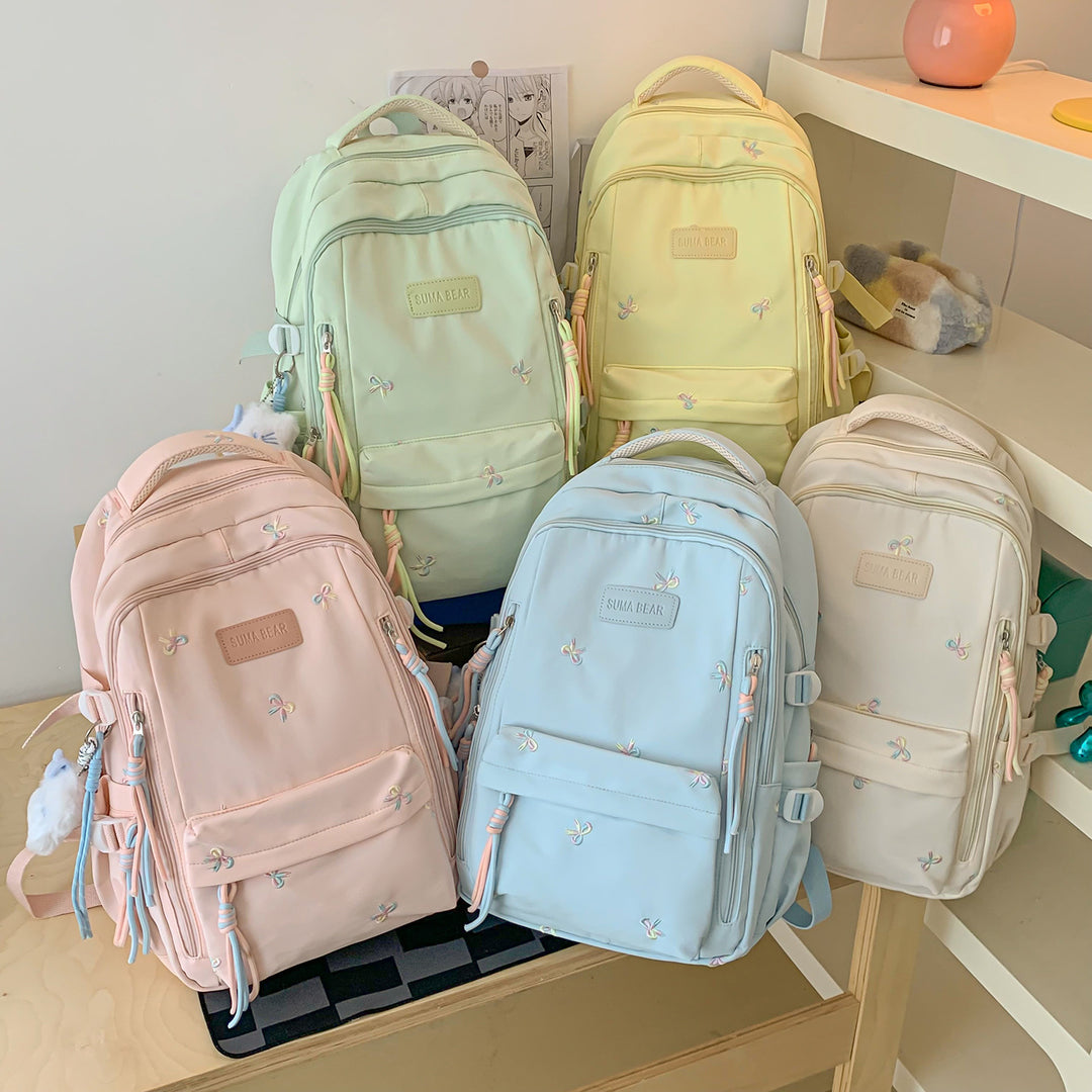 Stylish Embroidered School Backpack Kalsten