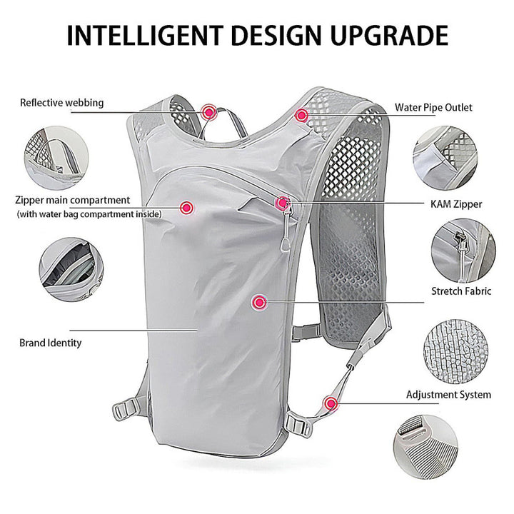 Sporty Hydration Backpack with Breathable Mesh Inserts Kalsten