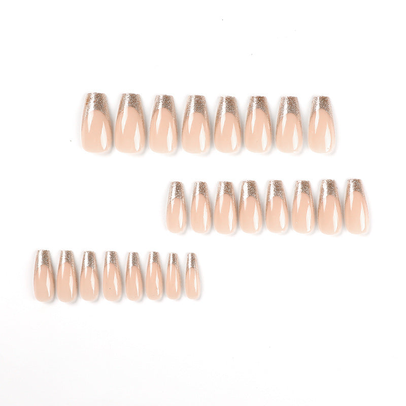 Artificial nail art with glitter and transparent design Kalsten