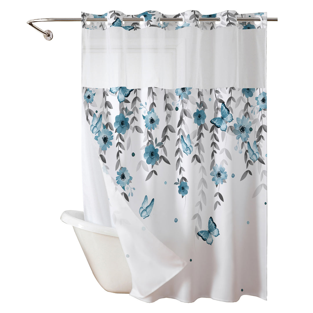 Floral Butterfly Shower Curtain Kalsten