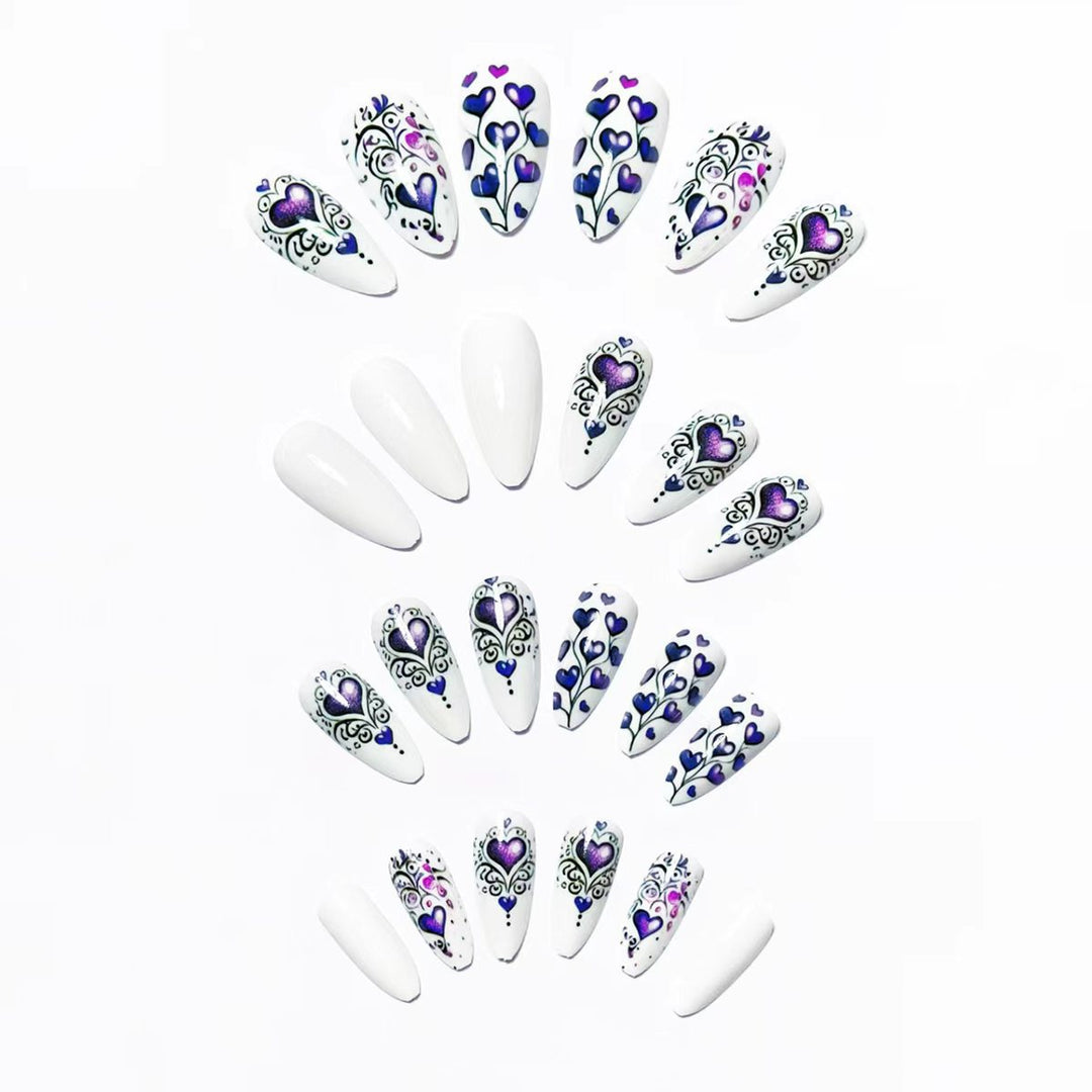 Artificial nails with romantic heart design Kalsten