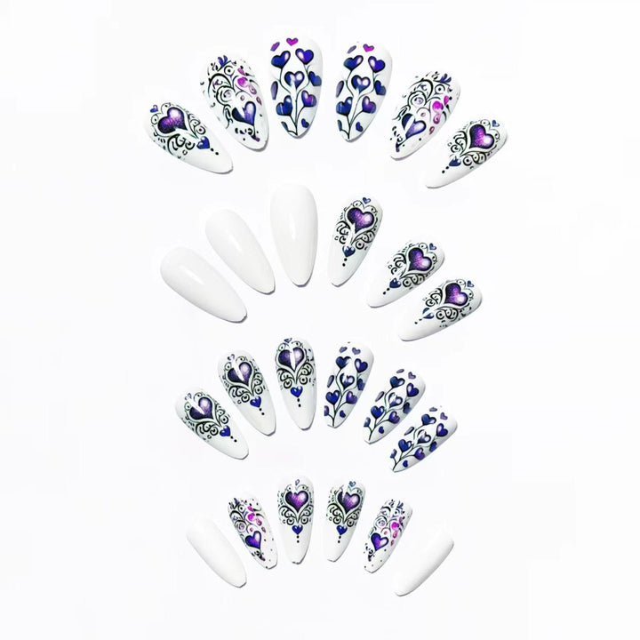 Artificial nails with romantic heart design Kalsten