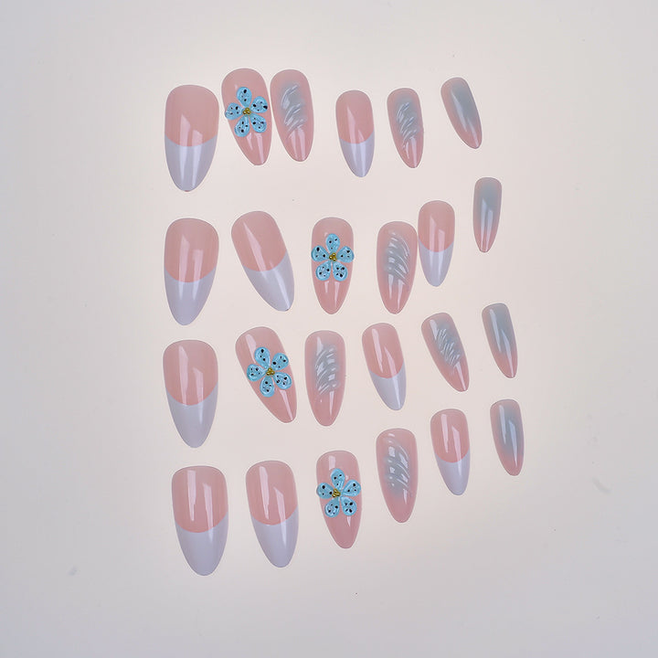 Artistic Floral and Abstract Design Press-On Nail Set Kalsten