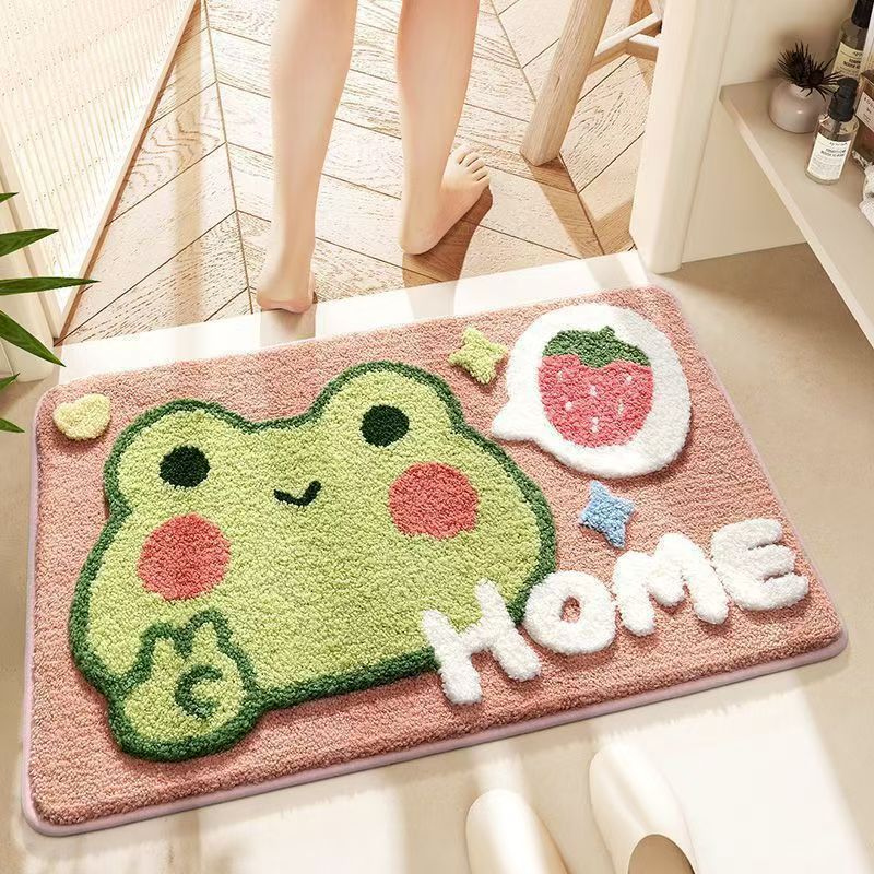 Cute Cartoon Cat-Themed Bath Mat