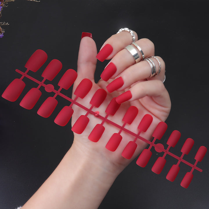 Matte Finish Long Stiletto Press-On Nails Kalsten