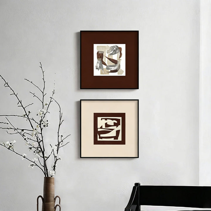 Elegant Framed Abstract Line Art