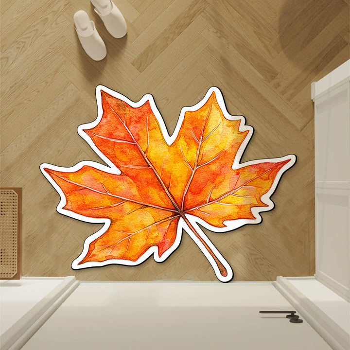 Leaf-Shaped Area Rug