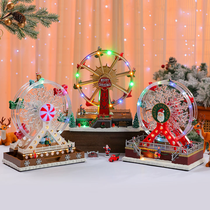 Illuminated Snowflake Ferris Wheel Decoration Kalsten