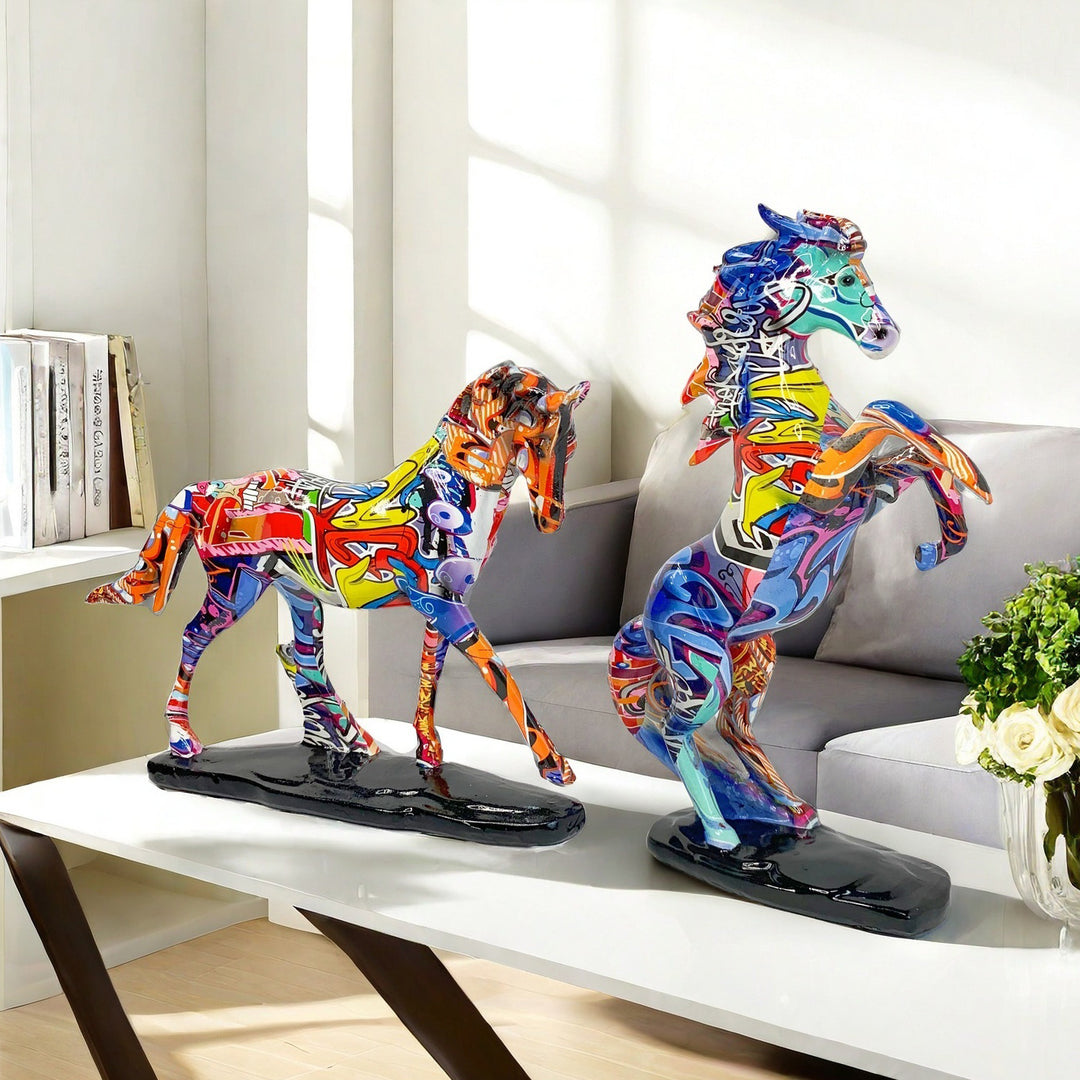 Artful Running Horse Sculpture Kalsten