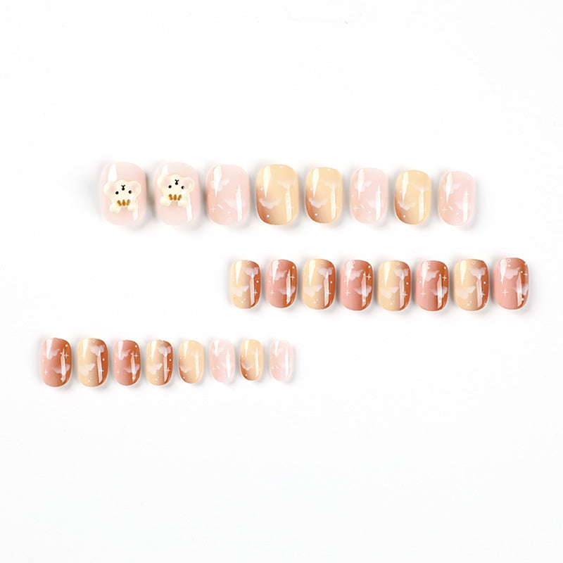 Artificial nail art with cloud design Kalsten