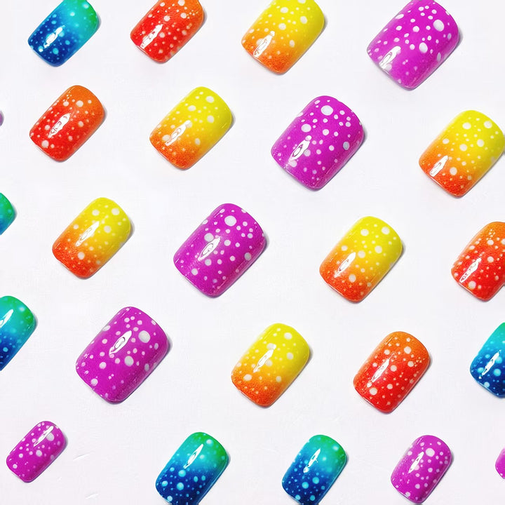 Vibrant Gradient Nail Art Kalsten