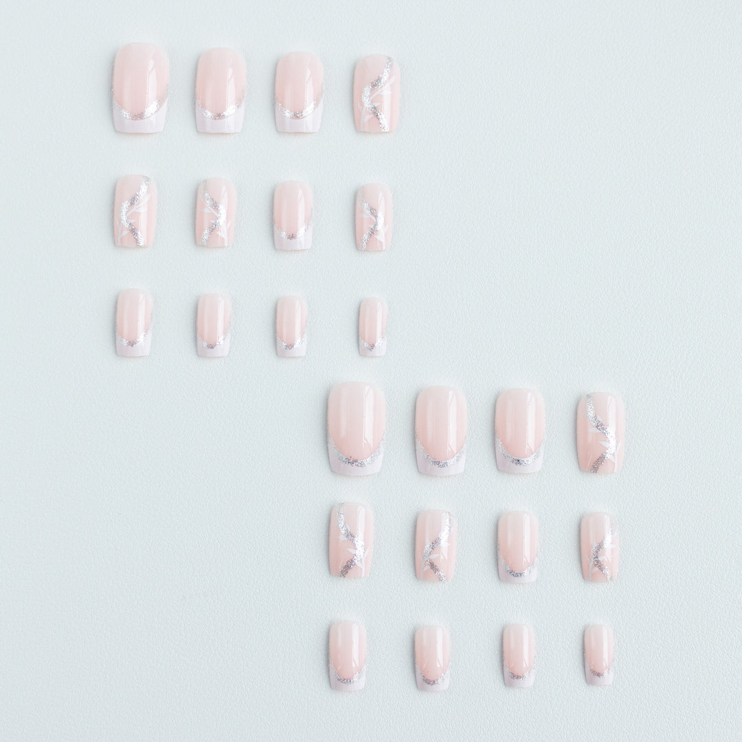 Elegant Floral Acrylic Nail Design