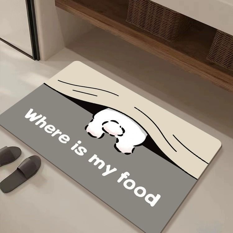 Playful Cat-Themed Kitchen Mat Kalsten
