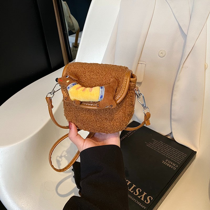 Playful Plush Shoulder Bag Kalsten