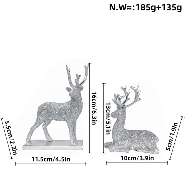 Glittering Reindeer Decorative Figure Kalsten