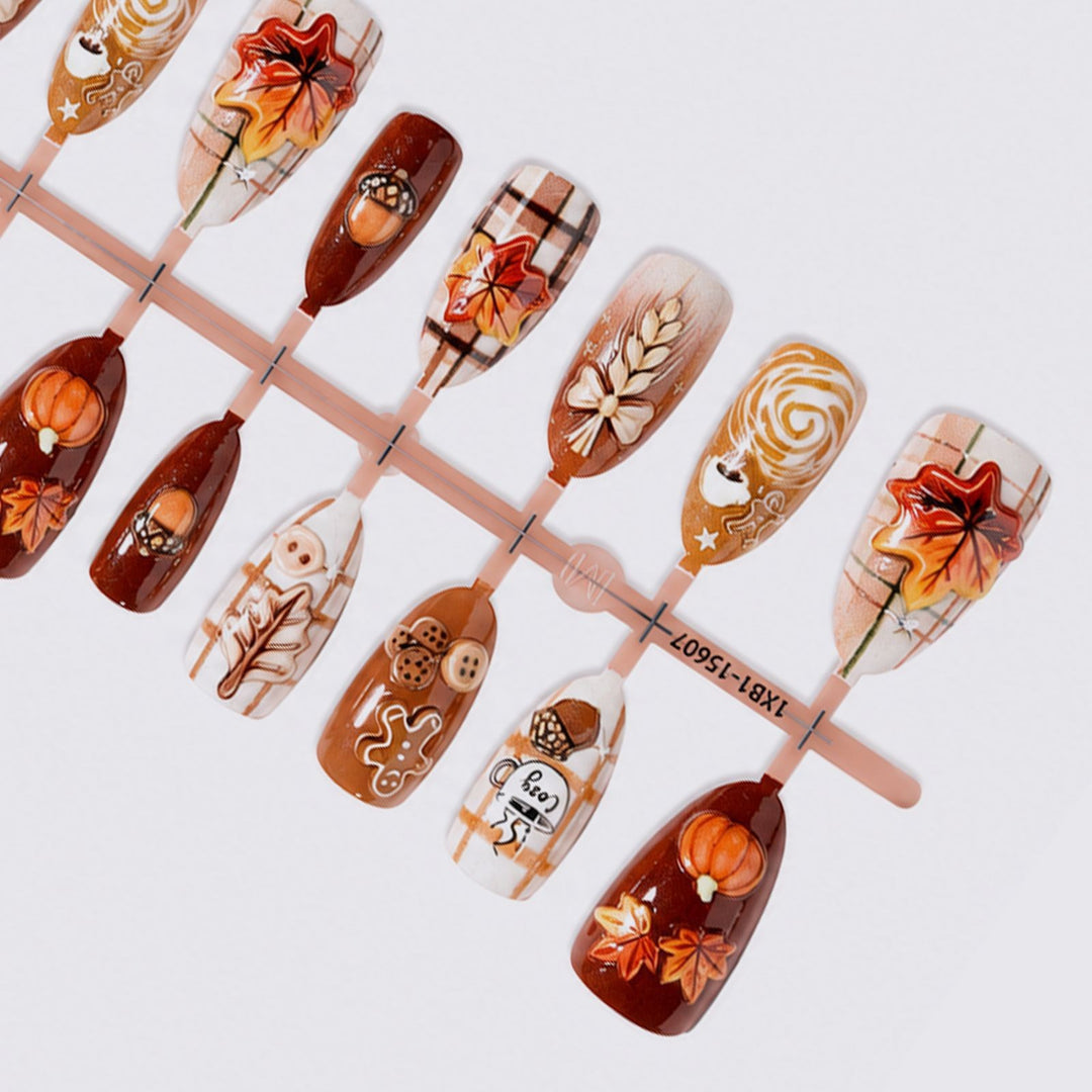 Creative Nail Art Set with Autumn Designs Kalsten